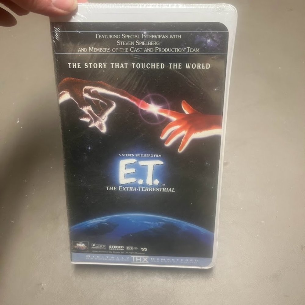 Universal's E.T.  The Extra-Terrestrial VHS in original packaging